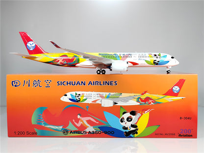 1:200 Aviation SICHUAN AIRLINES AIRBUS A350-900 Passenger Airplane Diecast Model