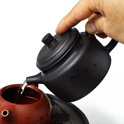 Teapot 200ml Chinese Yixing Clay Zisha Genuine Black Pot Infusers for Loose Tea