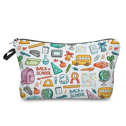 Polyester Printed Bag Makeup Traveling Case Toiletry Kit Cosmetic Storage Purse