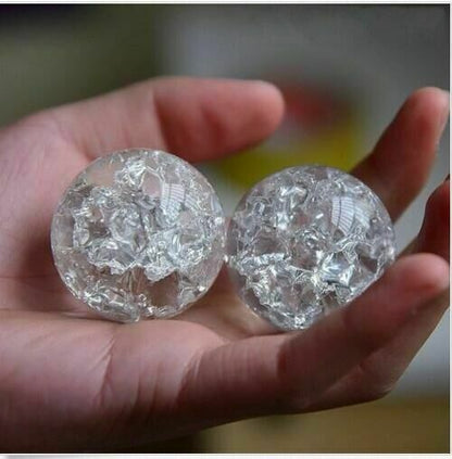 1pcs 40mm Crystal Ice Crack Ball Quartz Marbles Magic Sphere