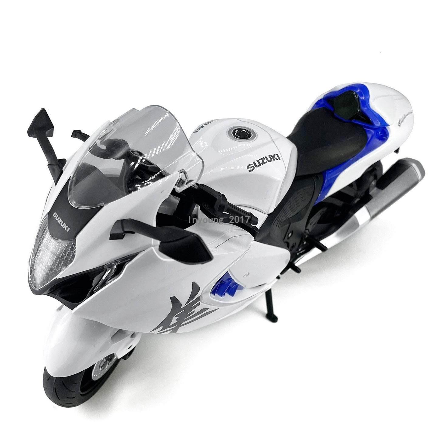 1:9 2023 Suzuki Hayabusa Motorcycle Model Diecast Toys for Boys Gifts Kids White