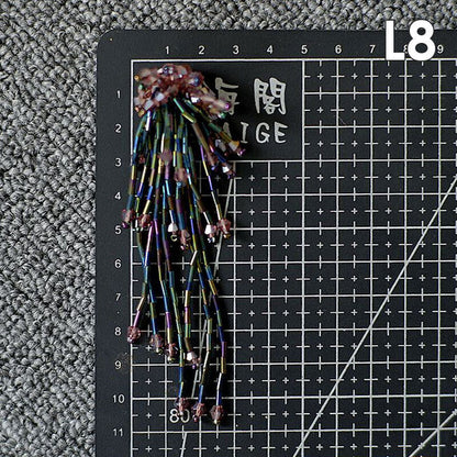 Tassel Nail Bead Cloth Paste Bag Earrings Jewelry Accessories Patch DIY Material