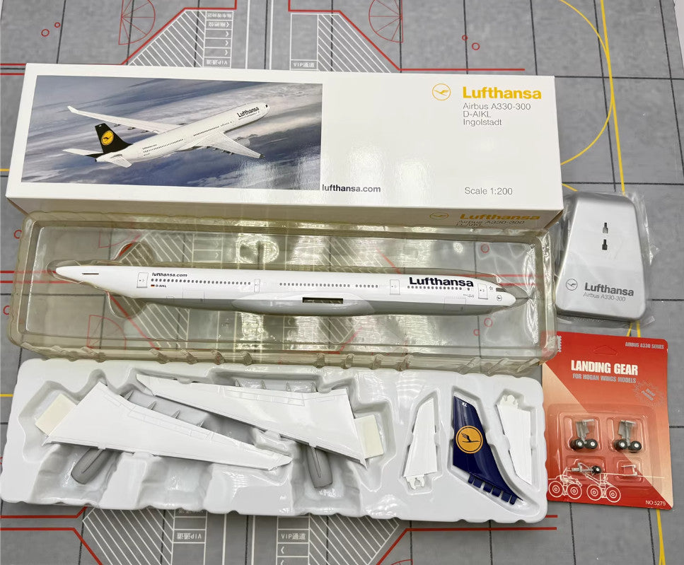 32CM 1:200 Hogan Lufthansa AIRBUS A330-300 Aircraft ABS Plastic Airplane Model