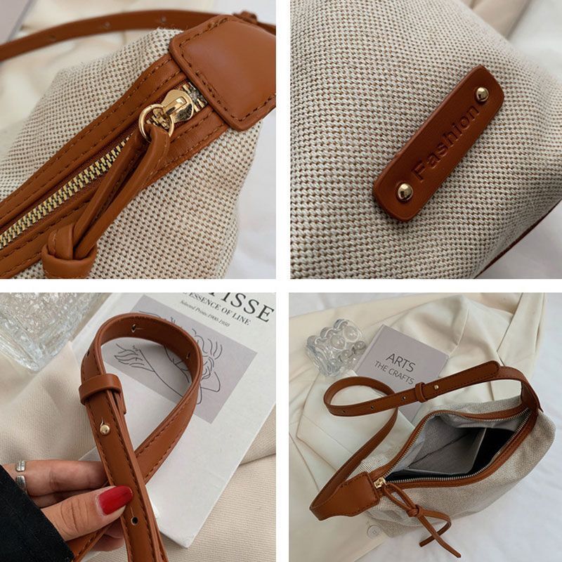 Shoulder Bag Tote Outdoor Pack Canvas Handbag Zipper Messenger Bags Dumpling 1PC