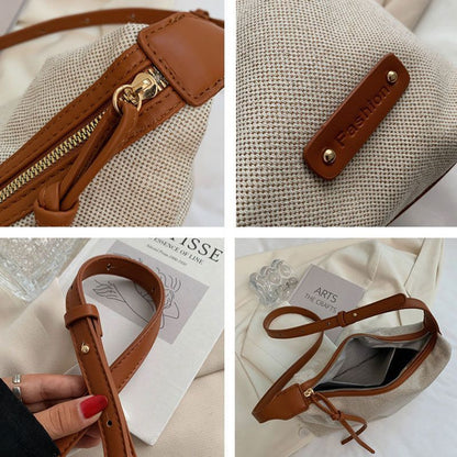 Shoulder Bag Tote Outdoor Pack Canvas Handbag Zipper Messenger Bags Dumpling 1PC