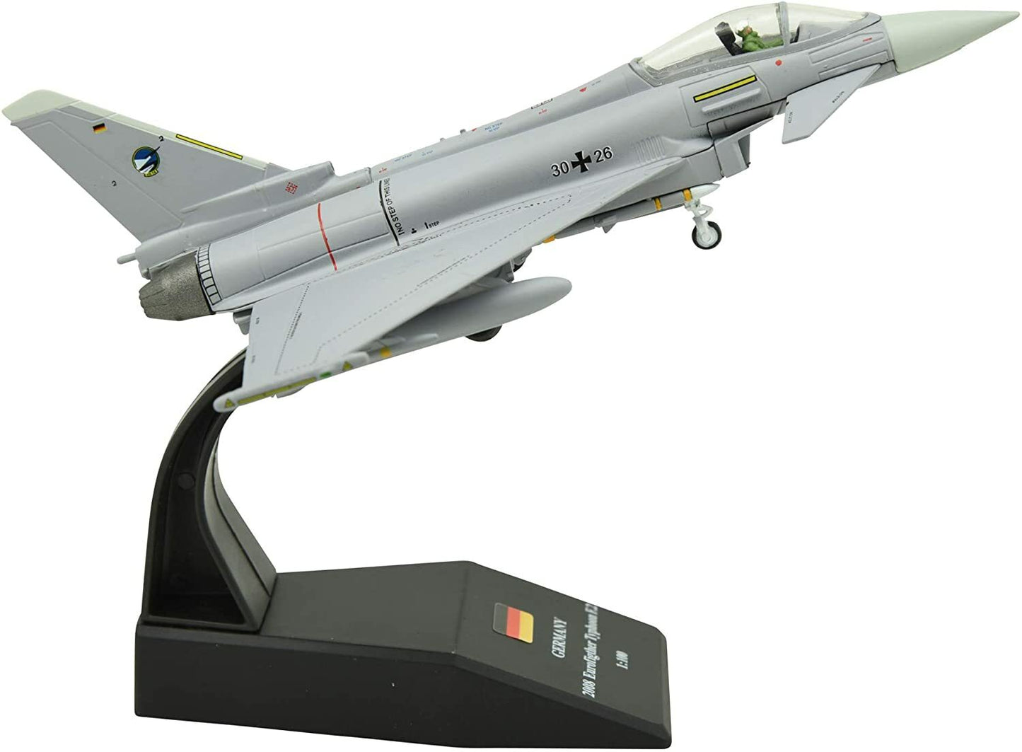 1:100 Eurofighter Typhoon Fighter Metal Diecast Plane Model,German Air Force