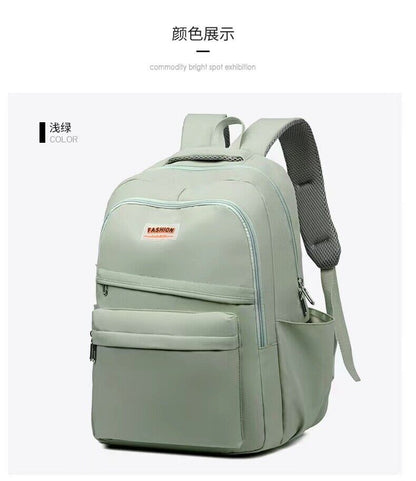 18" Canvas Boy Girls School Bag Book Bag Women Laptop Travel Backpack Rucksack