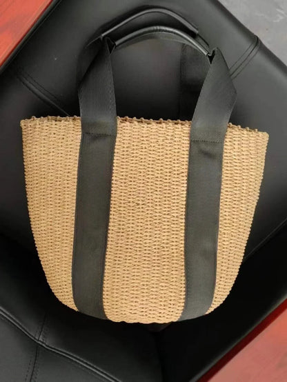 Straw Handbag Hand-woven Women's Holiday Bag Shoulder Bag