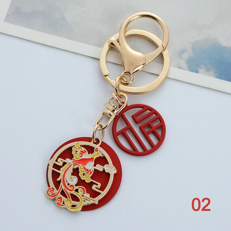 Unique Fox Dragon Panda Keychain Cute Drop Oil Key Chain Bag Car Key Decoration