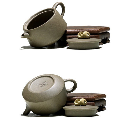 160ml Marked Tea Pot Real Yixing Zisha Qing Duan Clay Master Handmade Pot 7 Hole