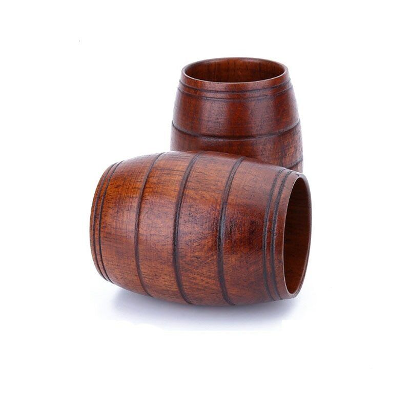 Wooden Handmade Cup Tea set Beer Coffee Juice Tea Cup Natural Wood Drinkware