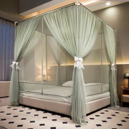 Mosquito Net Double Layers Bed Netting With Zipper Tubes Summer Curtain For Bed