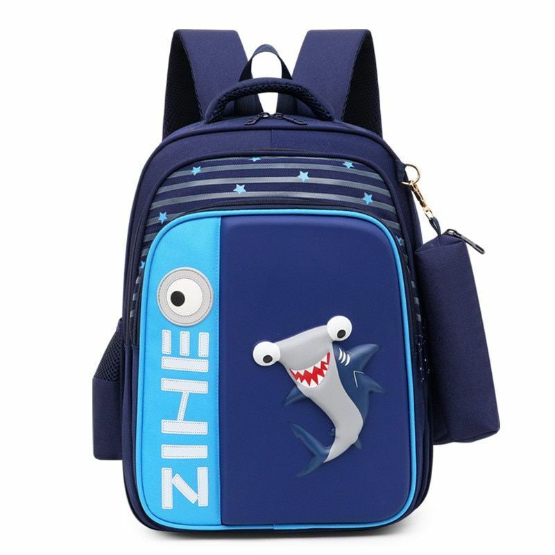 3D Flamingo Bags School Girls Boys Shark Backpack Orthopedic Grades 3-5 Zipper