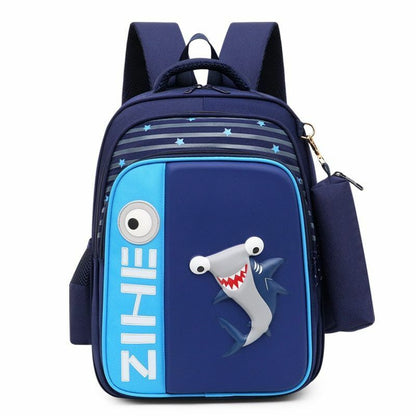 3D Flamingo Bags School Girls Boys Shark Backpack Orthopedic Grades 3-5 Zipper