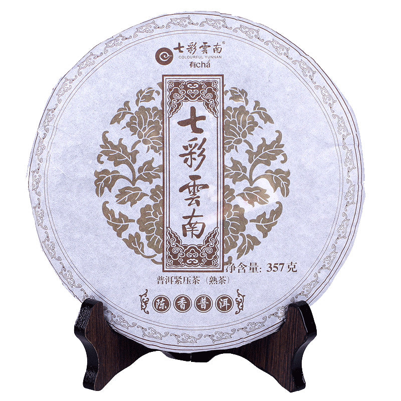Colourful Yunnan Qing Feng Xiang CHEN XIANG Puer Ripe Pu'er Tea 357g Shou Cha