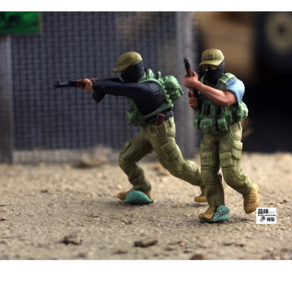 Homemade 1/72 Russian Wagner 7-Persons Capture Special Operations Team Model