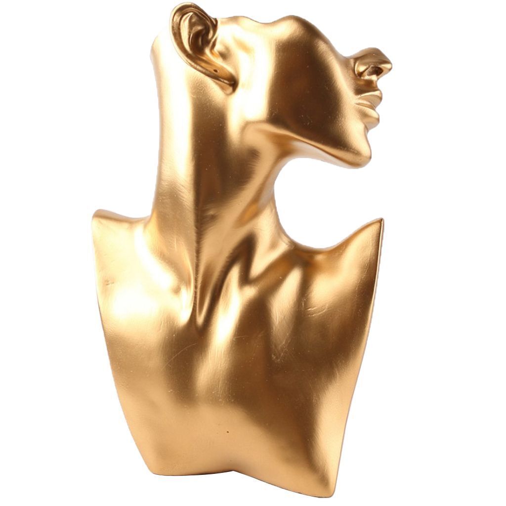 Jewelry Display Necklace Holders Resin Mannequin Organizer Bust Stands 20x7x32cm