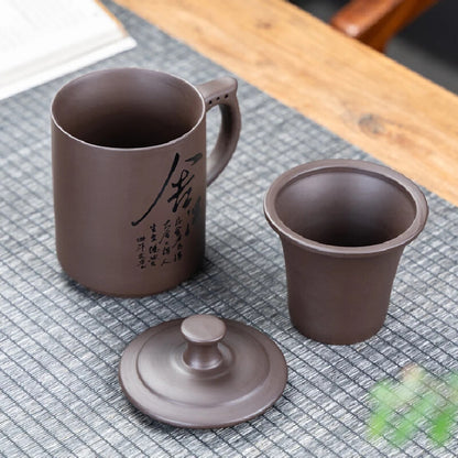 Yixing with Lid Filter Inner Bile Purple Sand Tea Cup Owner Drinking Water Cup