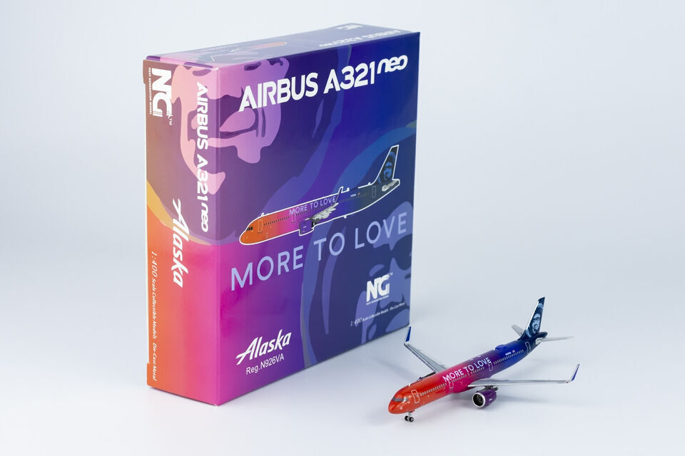 1:400 NG Model Alaska Airlines AIRBUS A321neo Passenger Airplane Diecast Model