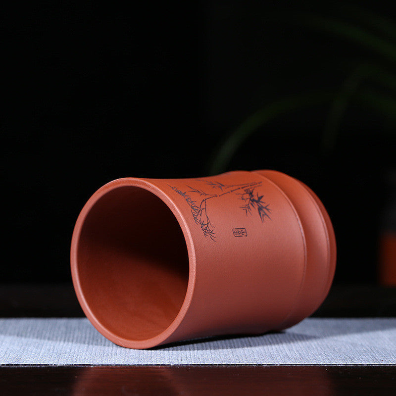 Big Tea Cup Authentic Yixing Zisha Teacup Brush Pot Pen Container Pencil Vase