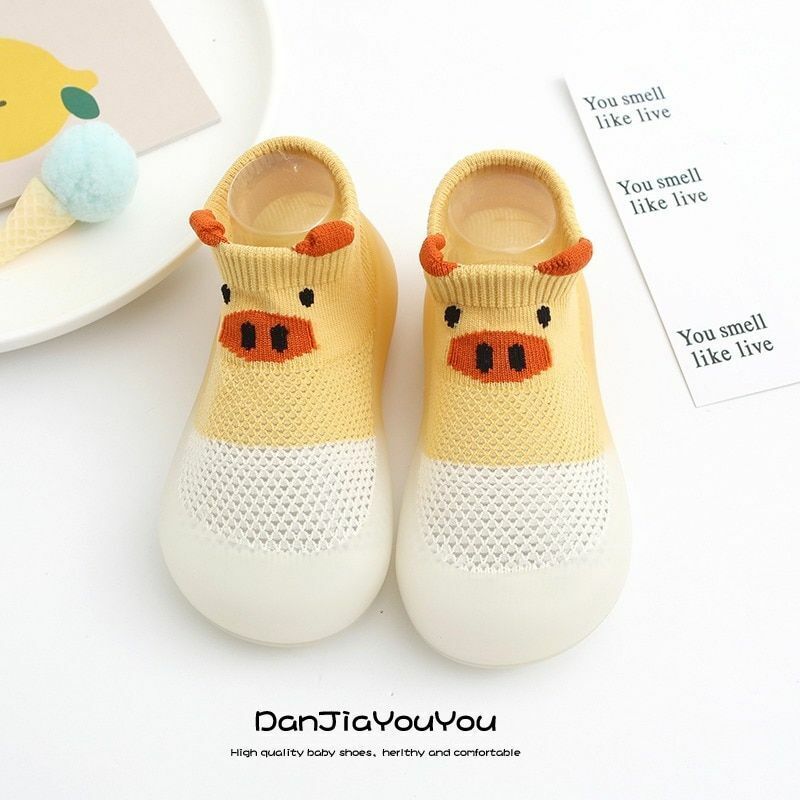 Sock Shoes Baby Boys Girls Autumn Non-slip Floor Kids Soft Rubber Toddler Knit