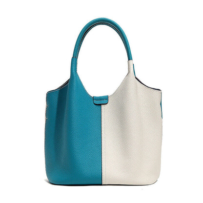 Genuine Leather Vegetable Basket Bag for Women Shoulder Crossbody Tote Bag
