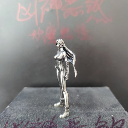 Black Solid Bronze Made of Old Ultra Short Dress Nude Seductive Body Art Statue