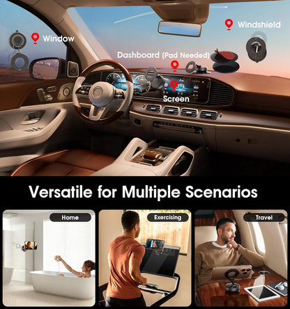 Magnetic Phone Holder for Car， Ultra Vacuum Suction Cup Phone Mount ，360° Adjust