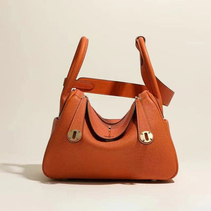 Pillow Handbags Tote Bag Women Golden Lock Soft Cow Genuine Shoulder Crossbody
