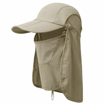 Outdoor Hat Face Neck Protection Camping Hiking Fishing Sunshade Summer Cap 60CM