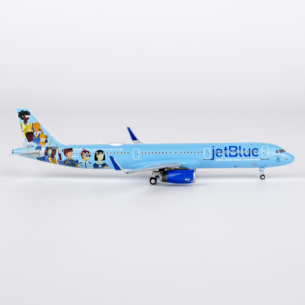 1:400 NGmodels JetBlue Airbus A321 Passenger Airplane Diecast Plane Model
