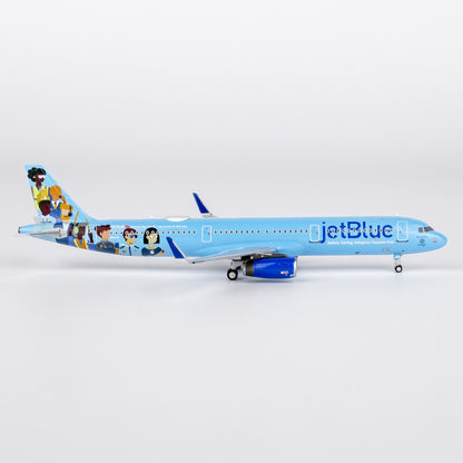 1:400 NGmodels JetBlue Airbus A321 Passenger Airplane Diecast Plane Model