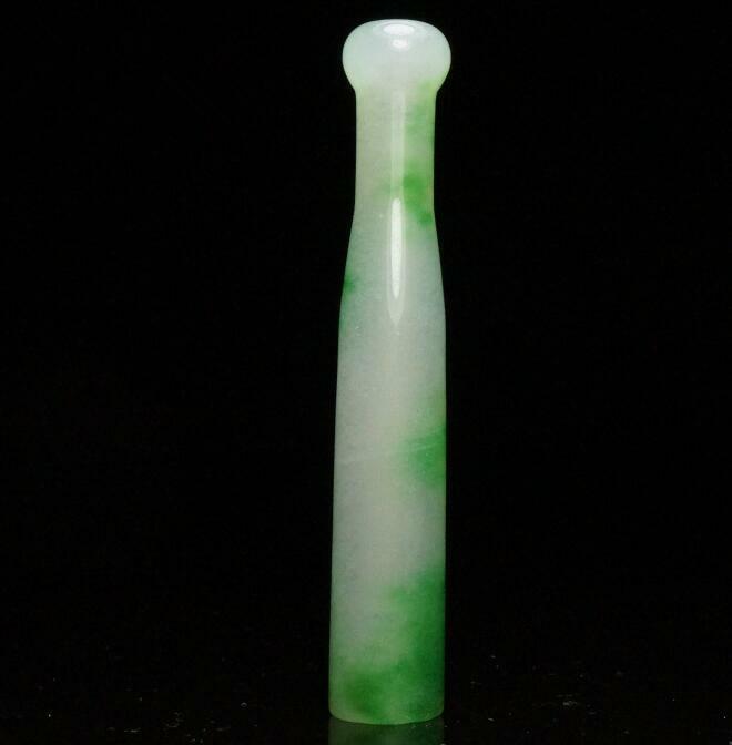 Ming Qing Antique Jade Cigarette Holder Smoking Set Green Jade Cigarette Holder