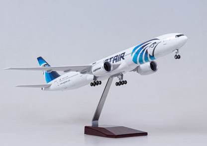 47CM 1:157 EGYPTAIR BOEING 777-300ER Plane Landing Gears Resin Aircraft Model