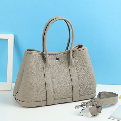 Genuine Leather Handbag Cow Leather Designer Tote Bag Shoulder Bag Shawl Strap