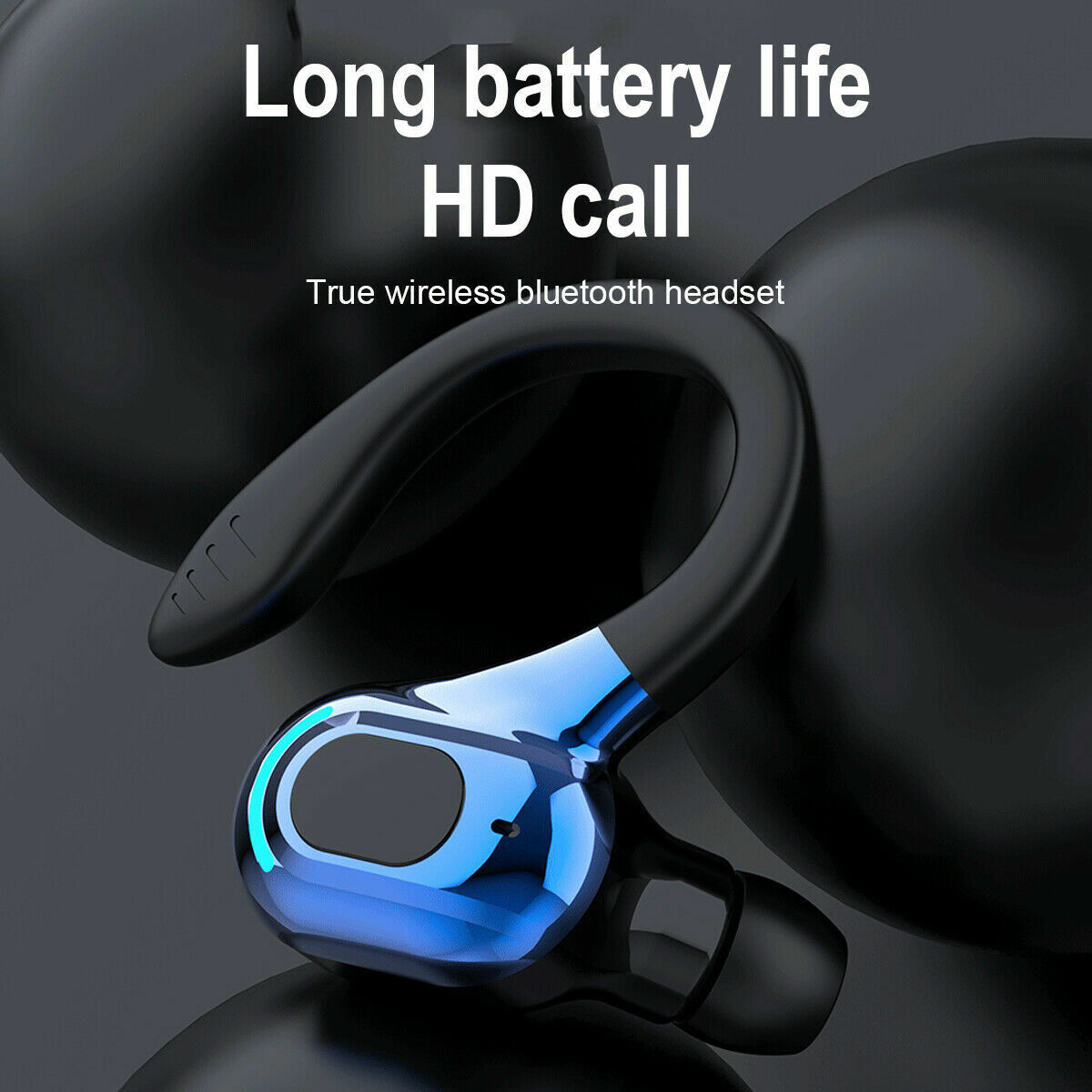 Wireless Bluetooth 5.1 Earpiece Headset Driving Trucker Earbuds Noise Cancelling