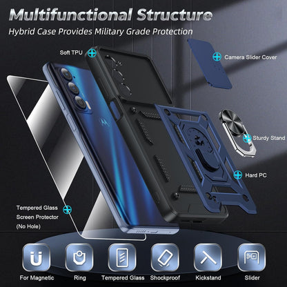 for Motorola Edge-5G UW 2021 Phone Case: Moto Edge 2021 Case with Slide Camera C