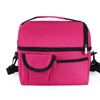 Insulation Pack Lunch Bag Double-layer Fresh-keeping Bag Picnic Pouch Ice Pack ಇ