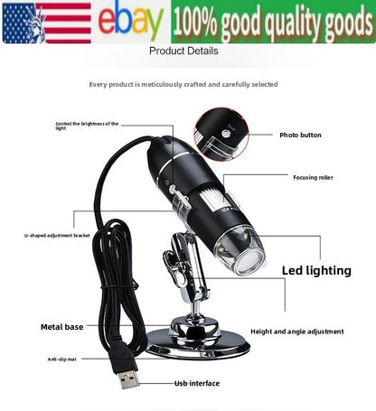 1600X electron microscope high-definition digital microscope handheld USB