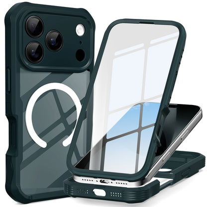For iPhone 17/17Pro/ 17Air/17Pro Max Anti-slip Edge Tempered Glass Phone Case