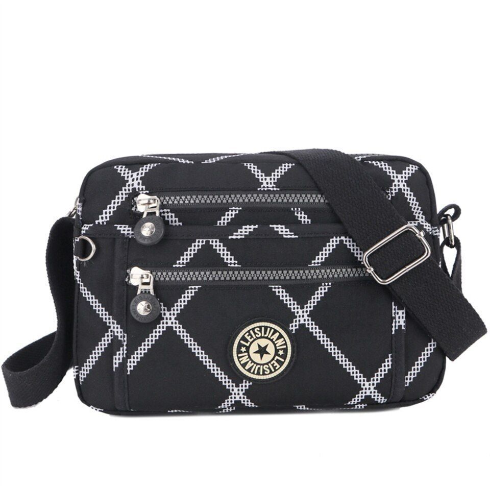 Waterproof Nylon Messenger Bag Small Shoulder Purse Crossbody Handbags 25*9*17CM