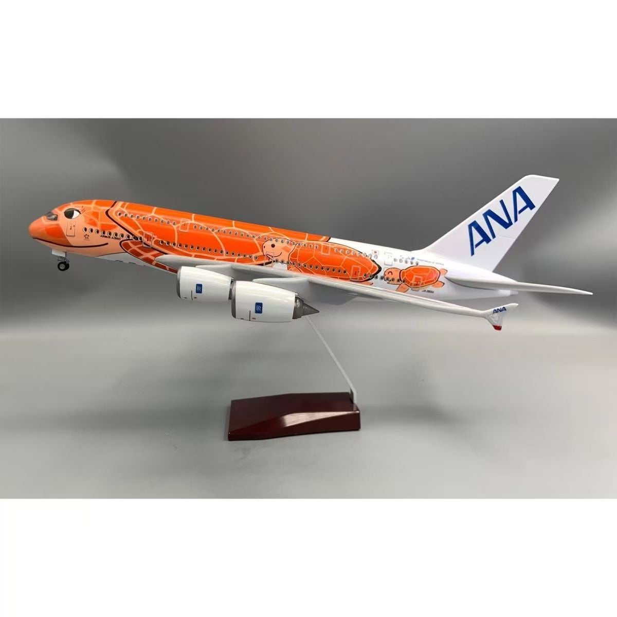 1:160 46CM ANA AIRBUS A380 Passenger Airplane Landing Gear Resin Aircraft Model