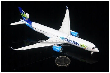 1:400 JC Wings AIR CARAIBES AIRBUS A350-900 Airplane Flap Down Diecast Model