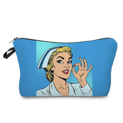 Cosmetic Bags Printed Makeup Bag Small Toiletry Bag Storage Purses 2*22*13.5 CM