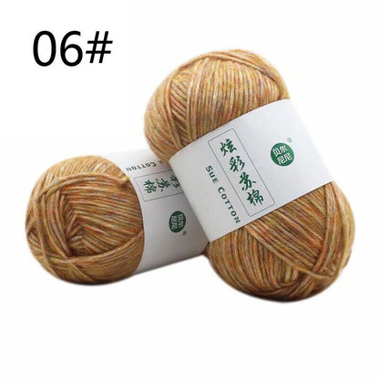 Hot Sale 100g Colourful Cotton Hand Skeins Soft Yarn Weave Crochet Knitting Yarn