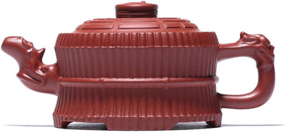 Teapot 9Oz Chinese Yixing Zisha ClayHandmade Tea Pot Bamboo dragon Tai Chi 一捆竹