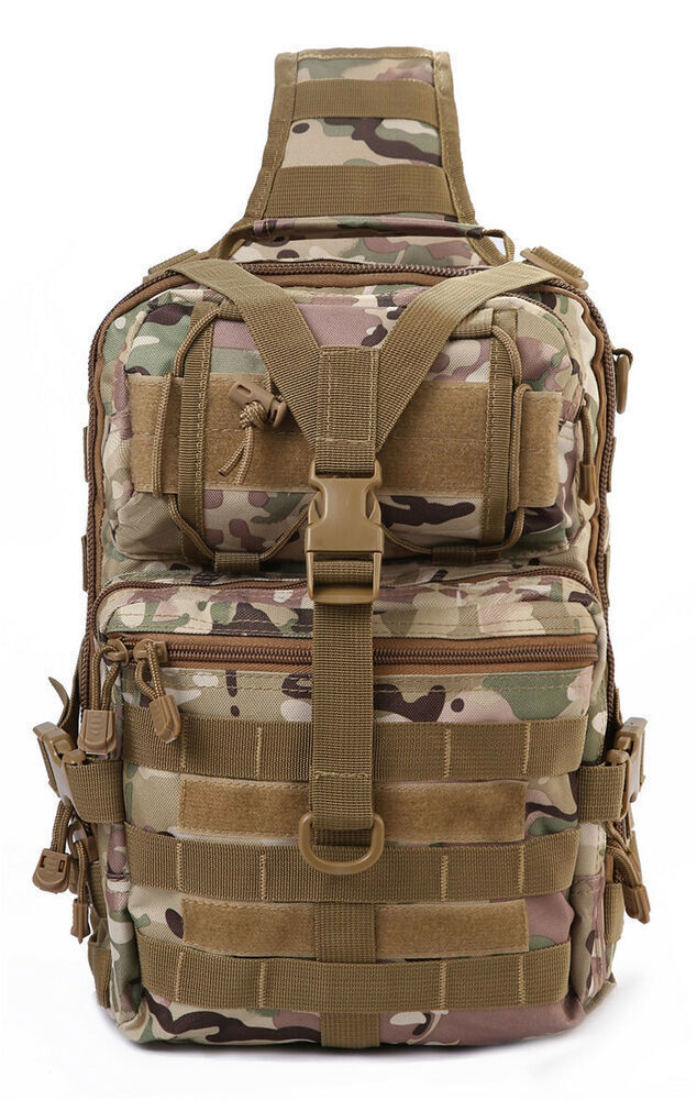 Tactical Pack Sling Backpack Rucksack Bag for Hiking Camping Hunting trekking