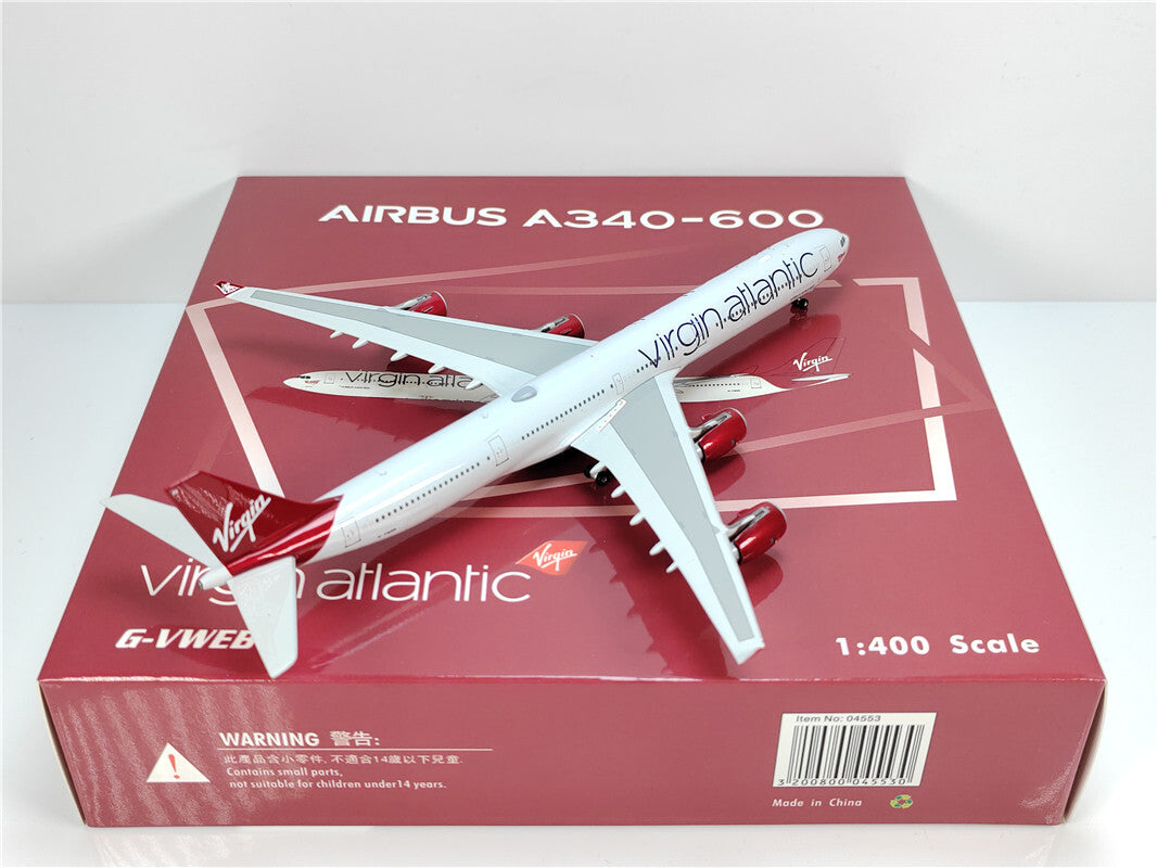 1:400 Phoenix Virgin atlantic AIRBUS A340-600 Airplane Diecast Aircraft Model