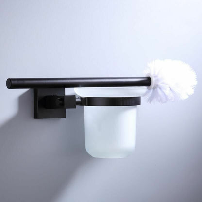 Towel Bars Bathroom Hanger 55CM Matte Black Double Space Aluminum Accessories