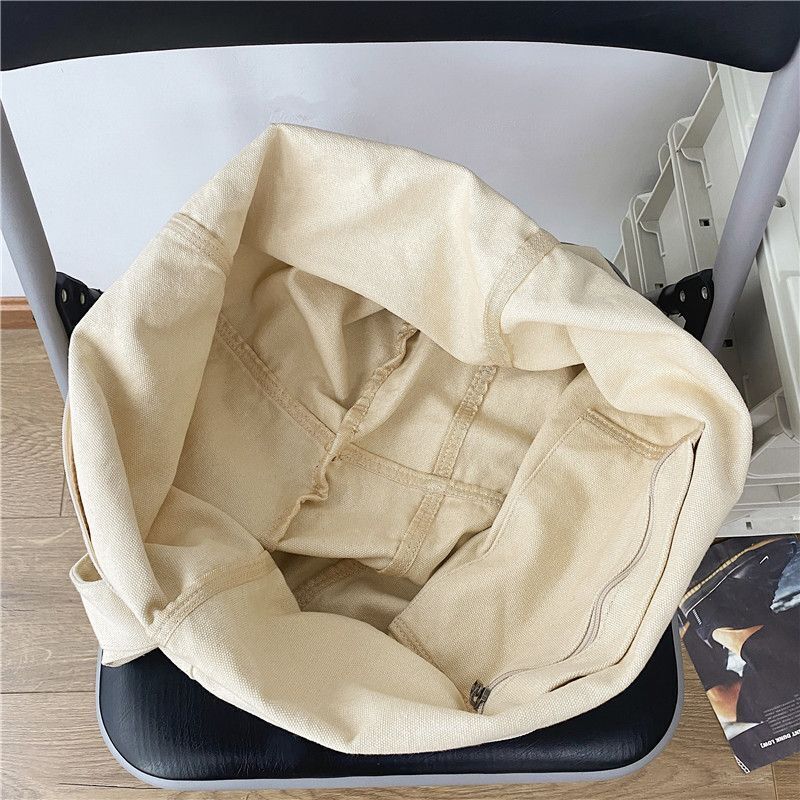 Canvas Shoulder Bags Large Thick Cotton Cloth Books Handbag Crossbody Big Travel